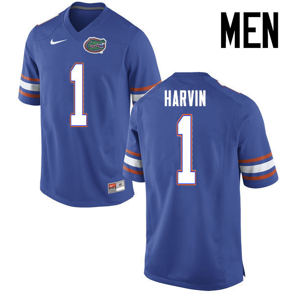 Men Florida Gators #1 Percy Harvin College Football Jerseys Sale-Blue - Click Image to Close